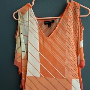 Orange striped blouse